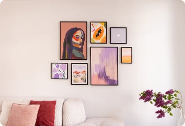 Artistic abstract art flexframes